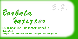 borbala hajszter business card