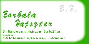 borbala hajszter business card